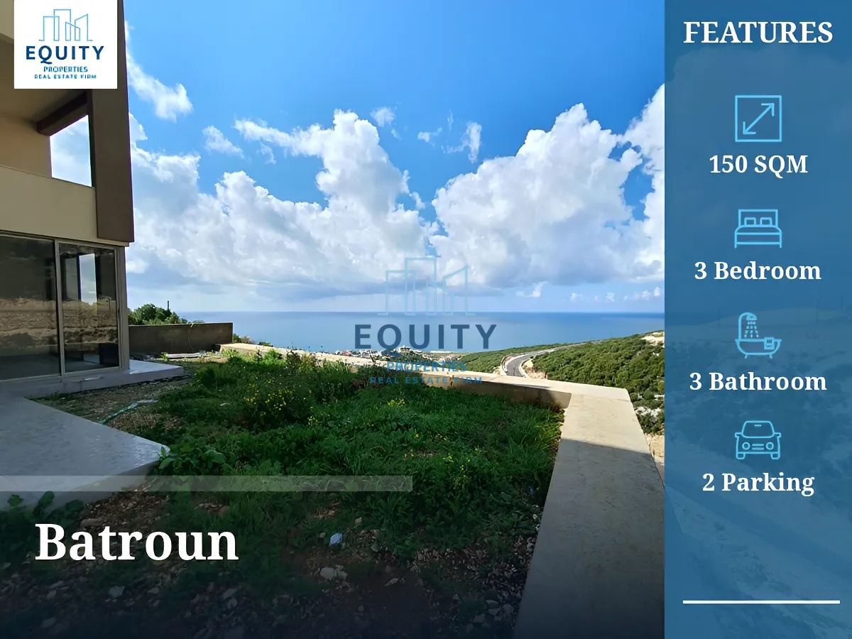 Apartment for sale in Batroun - 3 bed, 3 bath