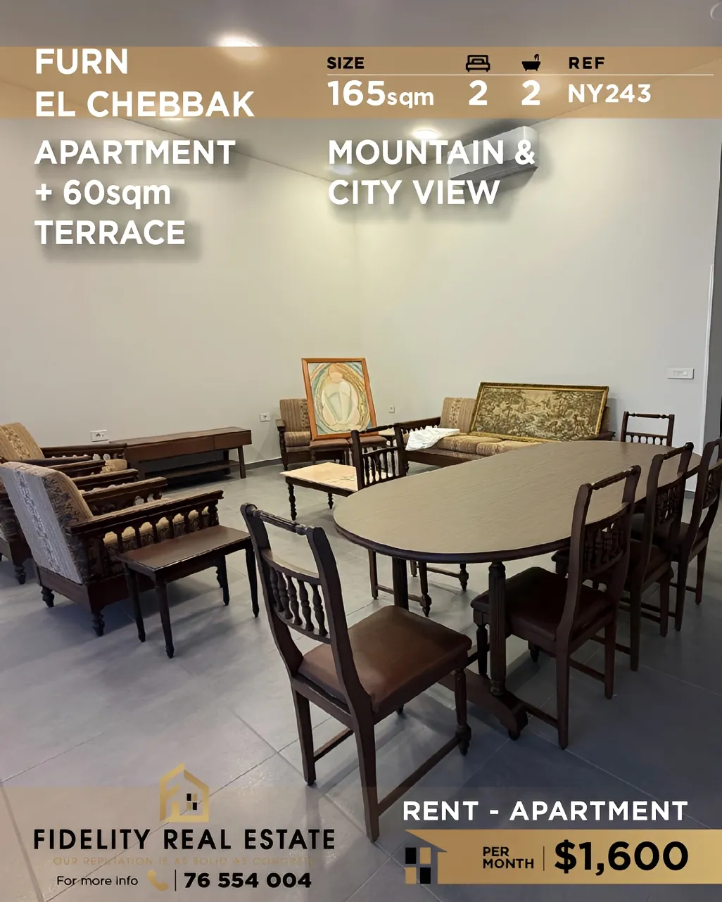 Apartment for rent in Forn El Chebbak, Lebanon - 2 bed, 2 bath