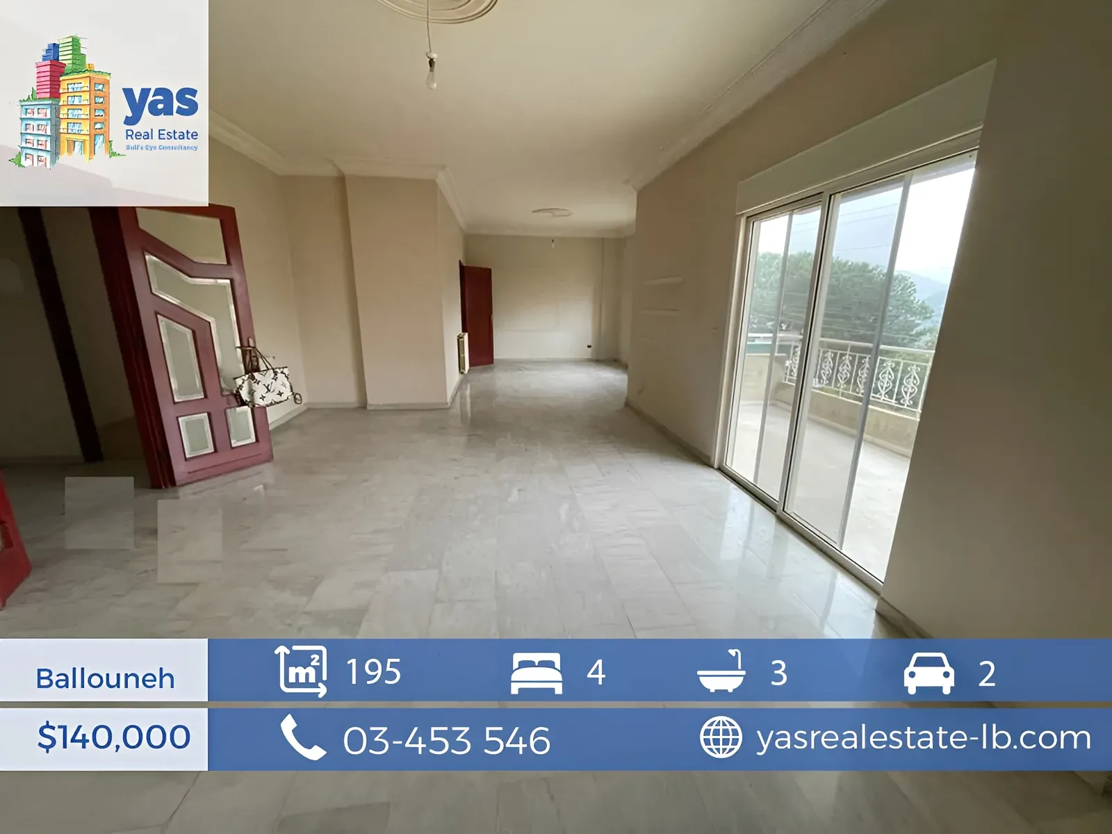 Apartment for Sale in Ballouneh - 3 bed, 4 bath