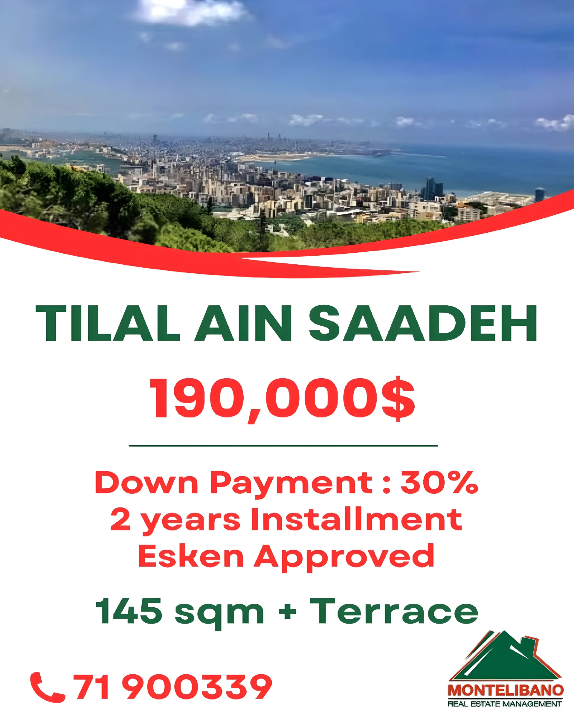 Apartment for Sale in Tilal Ain Saadeh, Metn, Lebanon - 3 bed, 3 bath