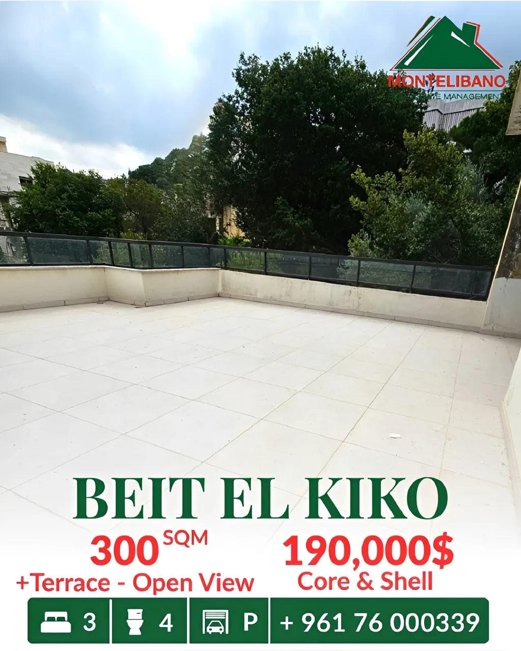 Apartment for sale in Beit El Kiko, Lebanon - 3 bed, 4 bath