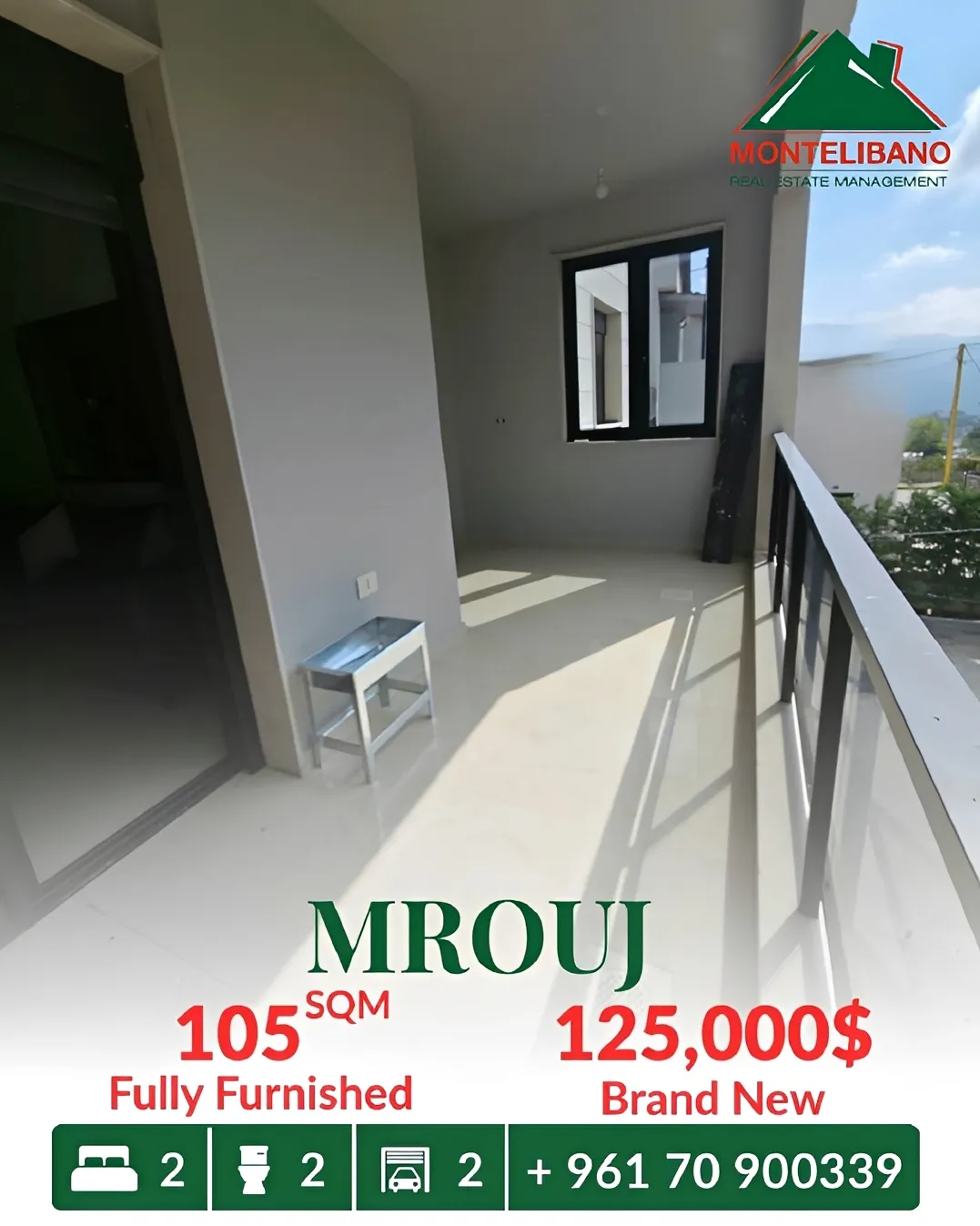 Apartment for sale in Mrouj