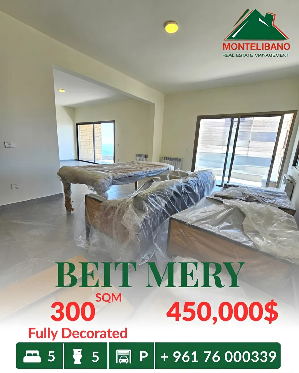 Apartment for sale in Beit Meri, Lebanon - 5 bed, 5 bath