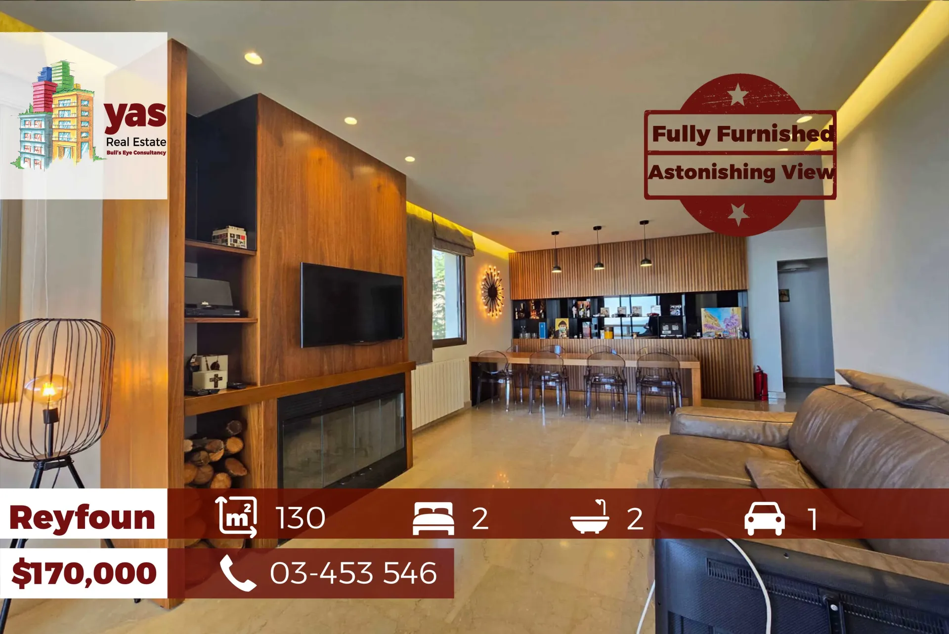 Apartment for Sale in Rayfoun - 2 bed, 2 bath