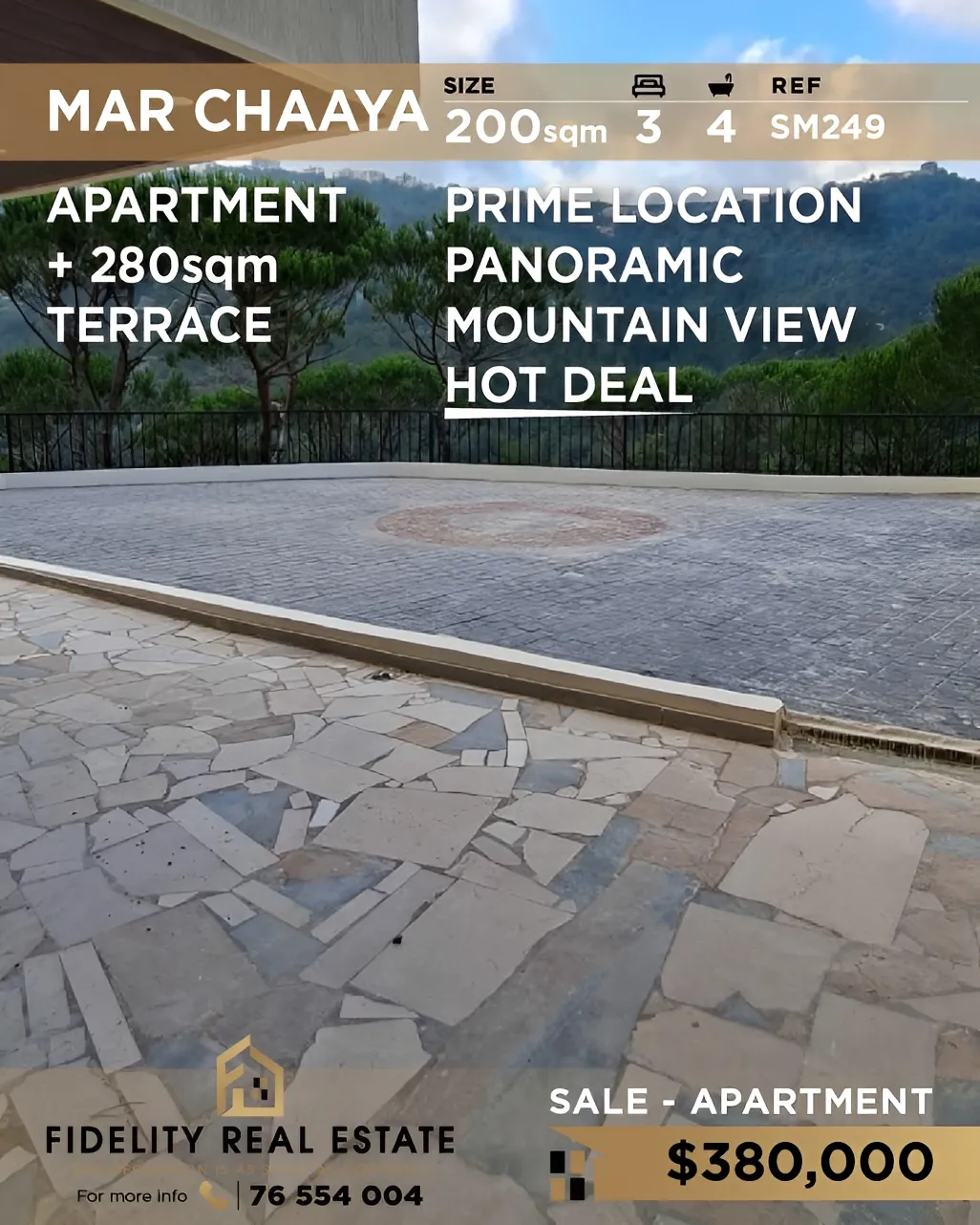 Apartment for sale in Mar Chaaya, Lebanon - 3 bed, 4 bath