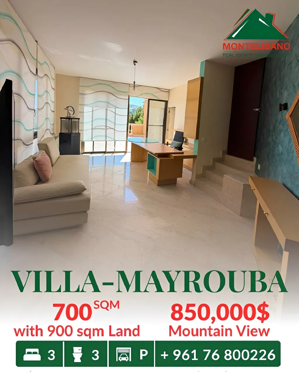 Villa for sale in Mayrouba, Lebanon