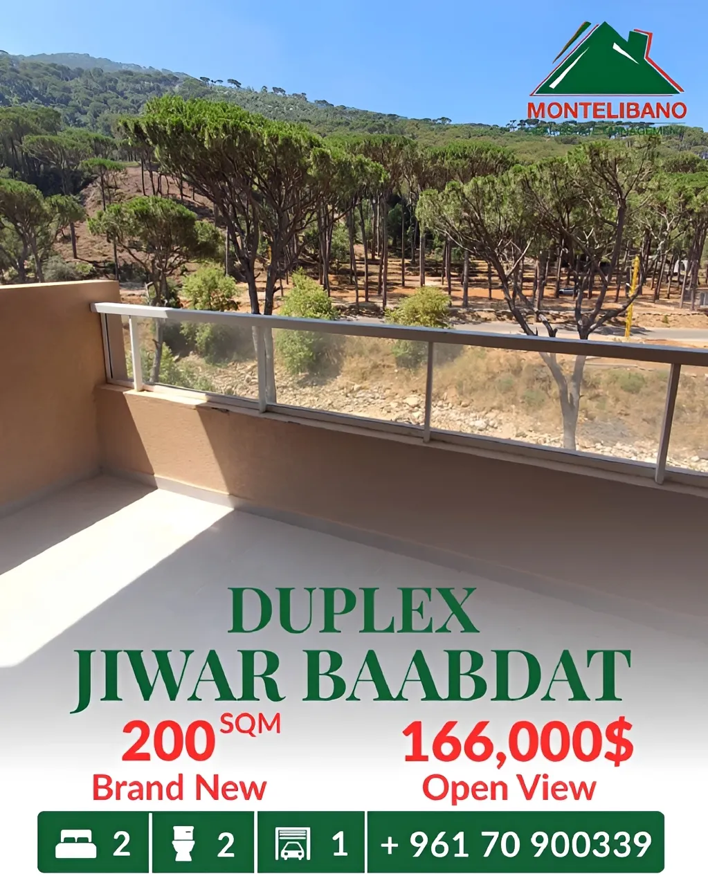 Duplex for sale in Baabdat, Lebanon