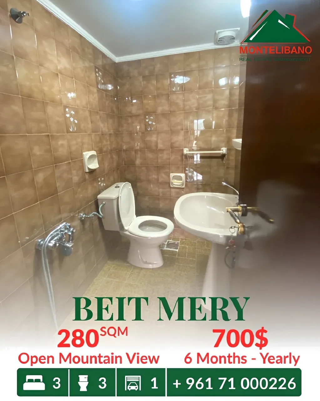 Apartment for rent in Beit Meri