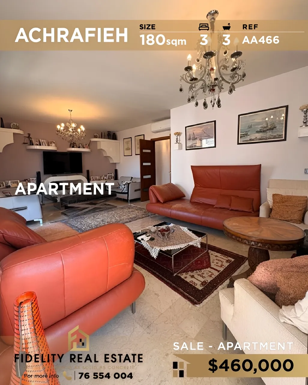 Apartment for sale in Achrafieh, Beirut, Lebanon