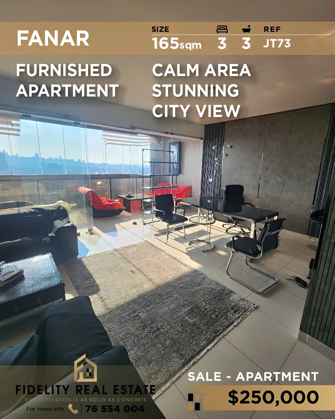 Apartment for sale in Fanar, Lebanon - 3 bed, 3 bath