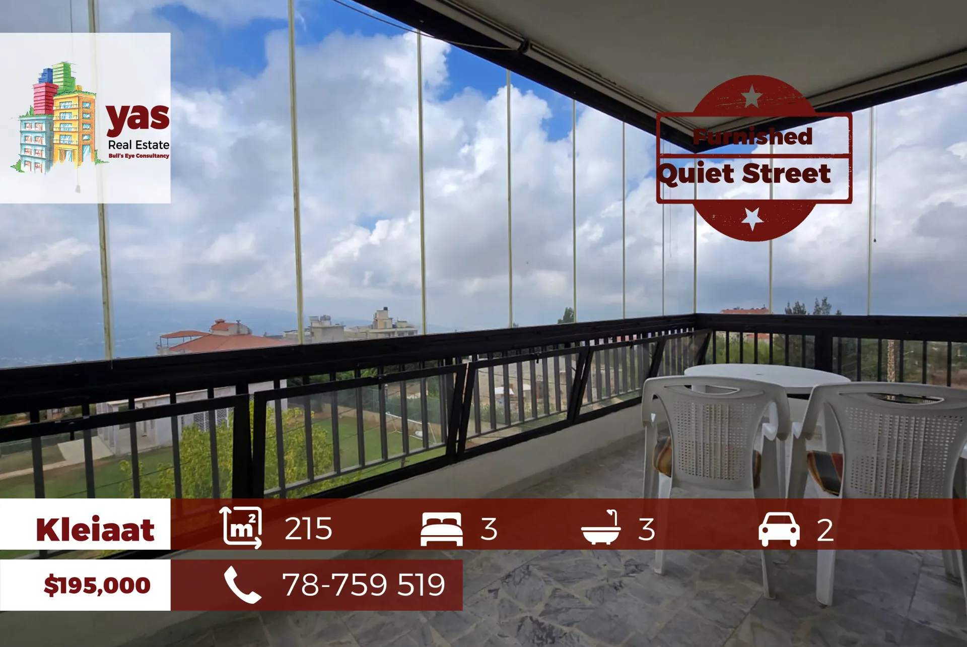 Apartment for Sale in Qleiat - 3 bed, 3 bath