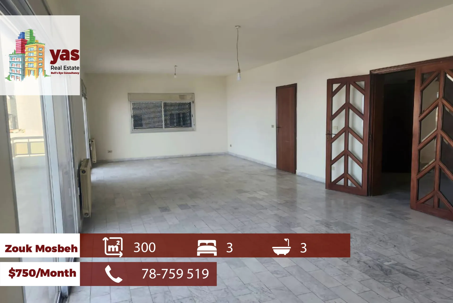 Apartment for Rent in Zouk Mosbeh