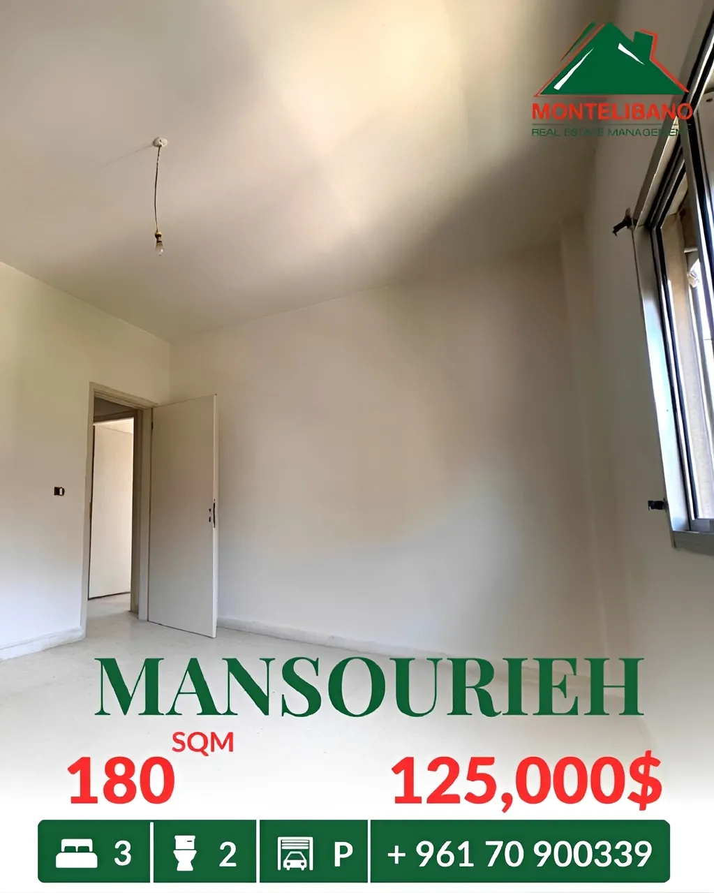 Apartment for sale in Mansourieh, Lebanon