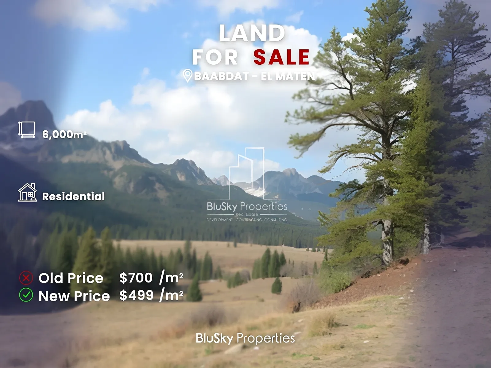 Land for Sale in Baabdat