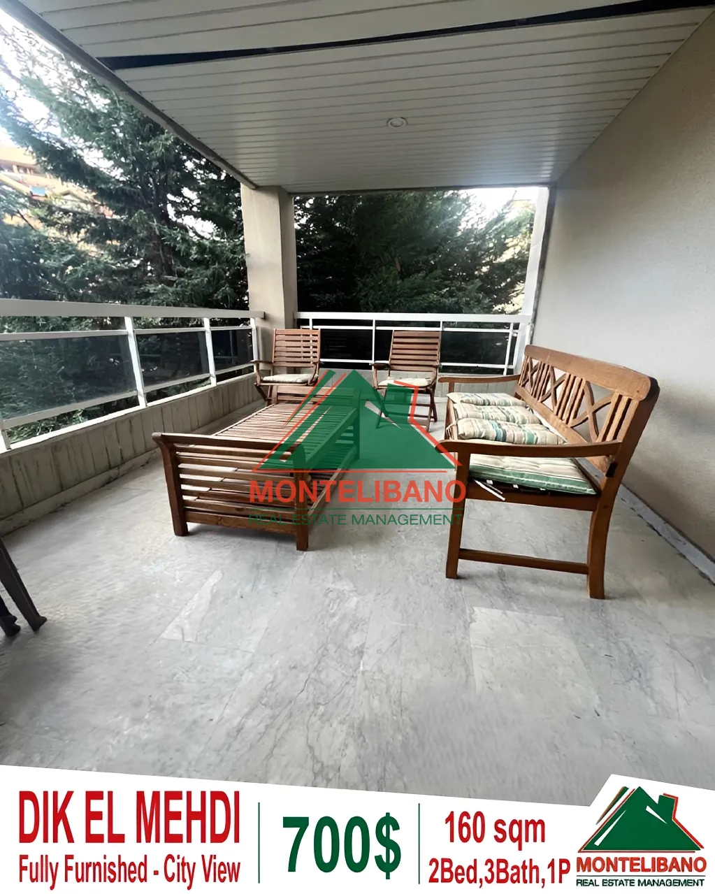 Apartment for rent in Dik El Mehdi, Lebanon - 2 bed, 3 bath