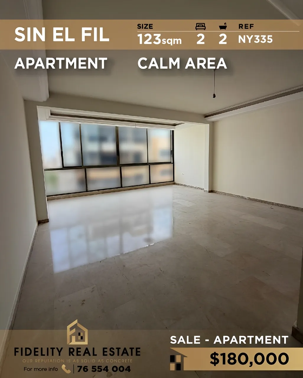 Apartment for sale in Sin el Fil, Lebanon - 2 bed, 2 bath
