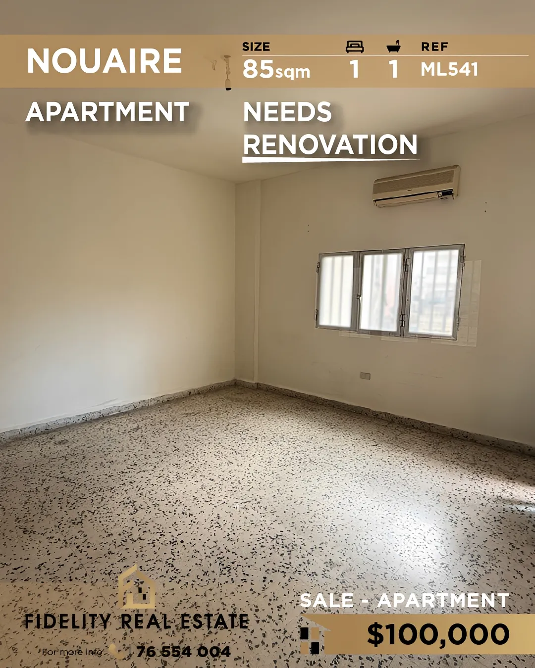 Apartment for sale in Nowayri, Bayrut, Lebanon - 1 bed, 1 bath