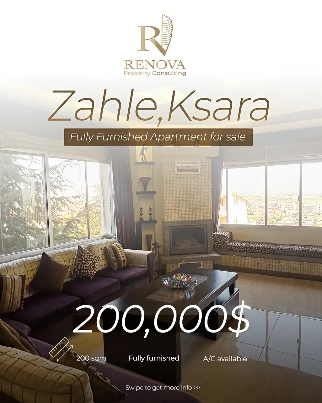 Apartment for sale in Ksara