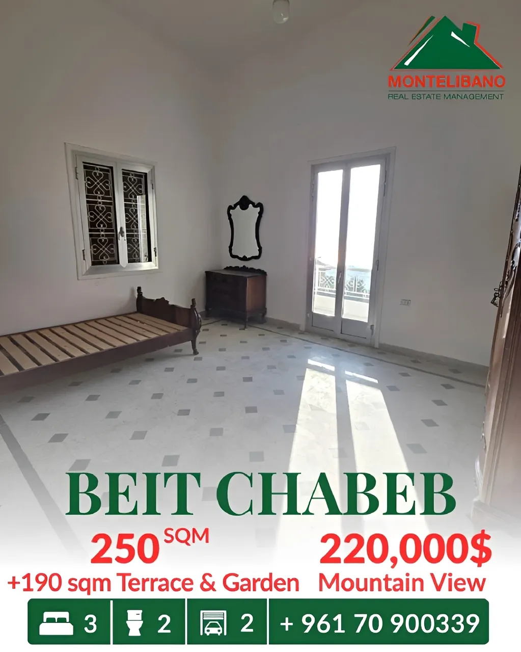 Apartment for sale in Beit Chabeb, Lebanon