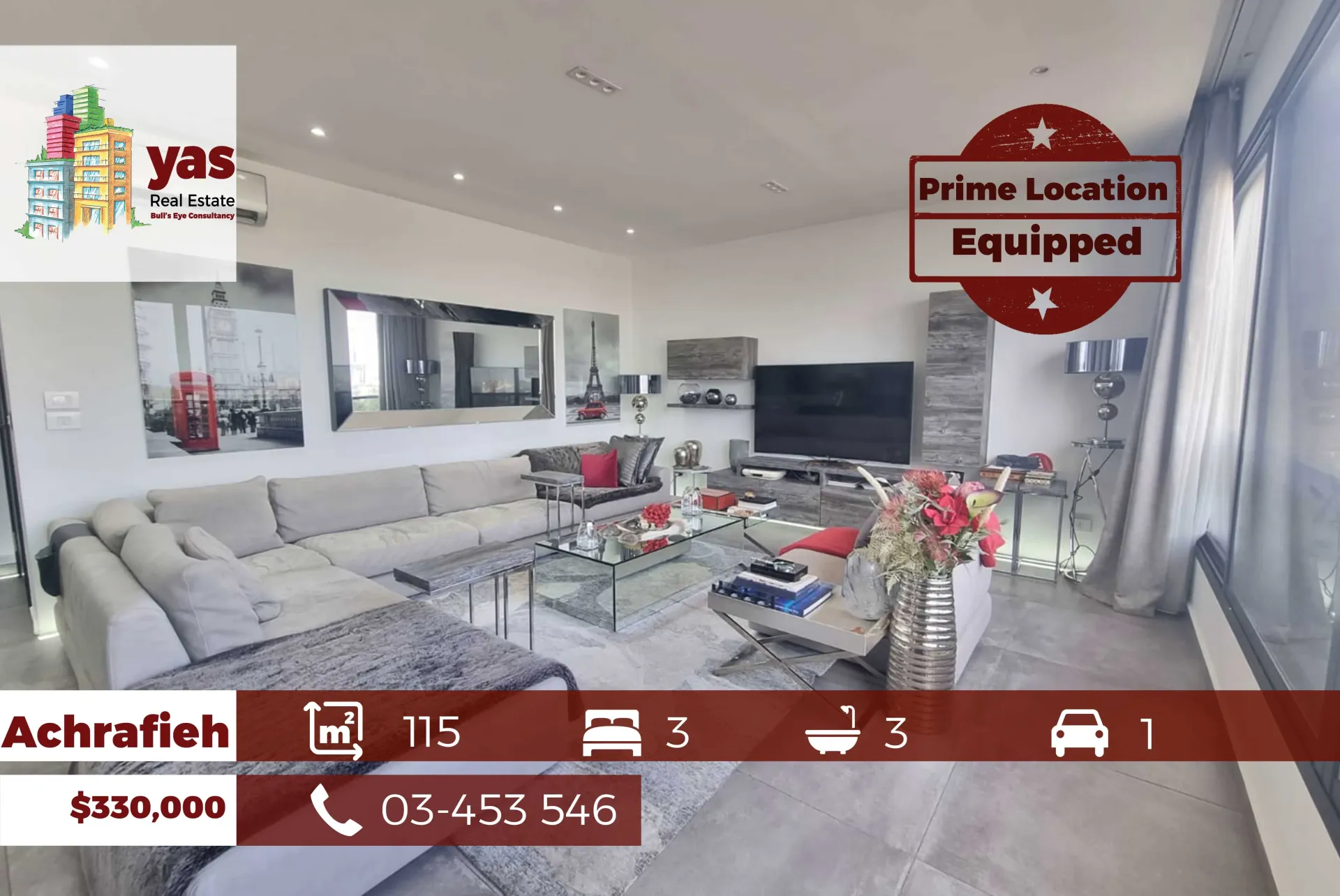 Apartment for Sale in Mar Mikhael, Beirut, Lebanon