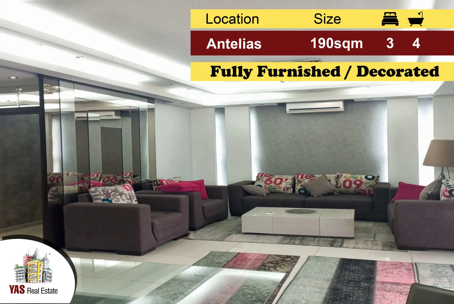 Apartment for Sale in Antelias - 3 bed, 4 bath