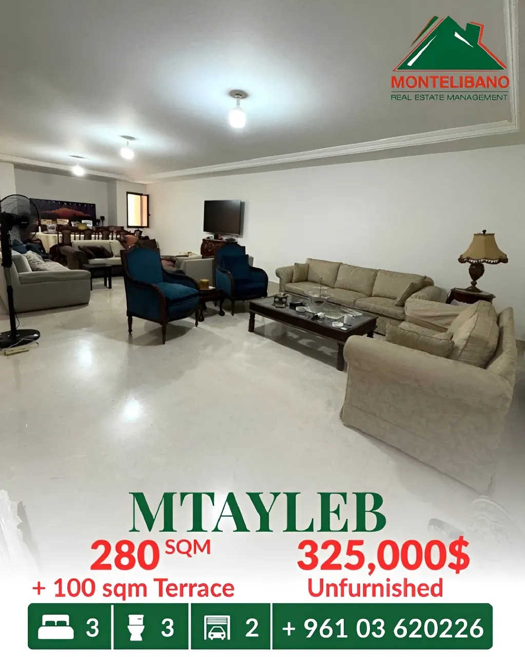 Apartment for sale in Mtayleb