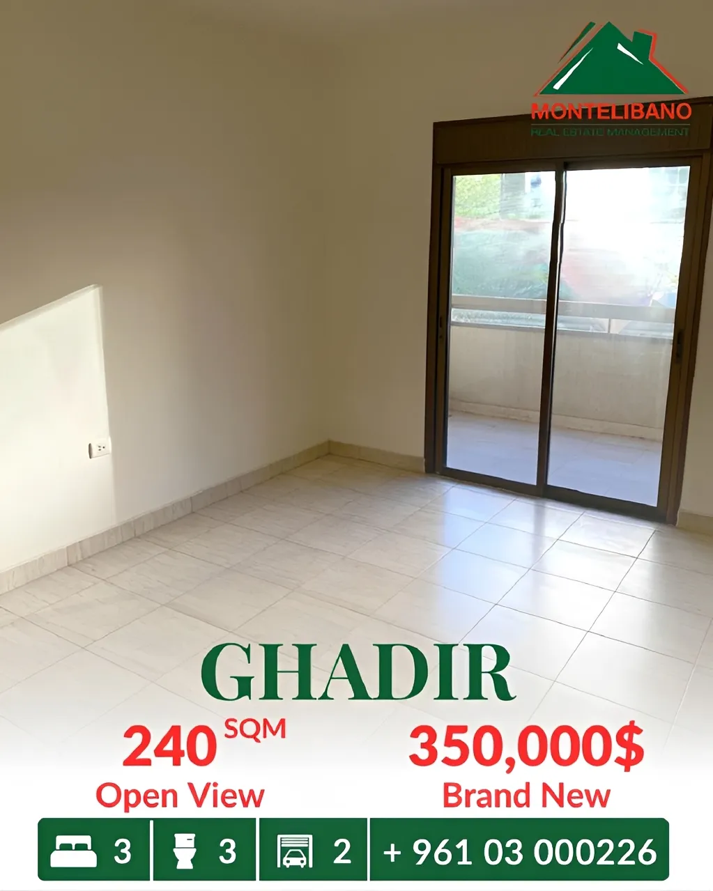 Apartment for sale in Ghadir, Lebanon