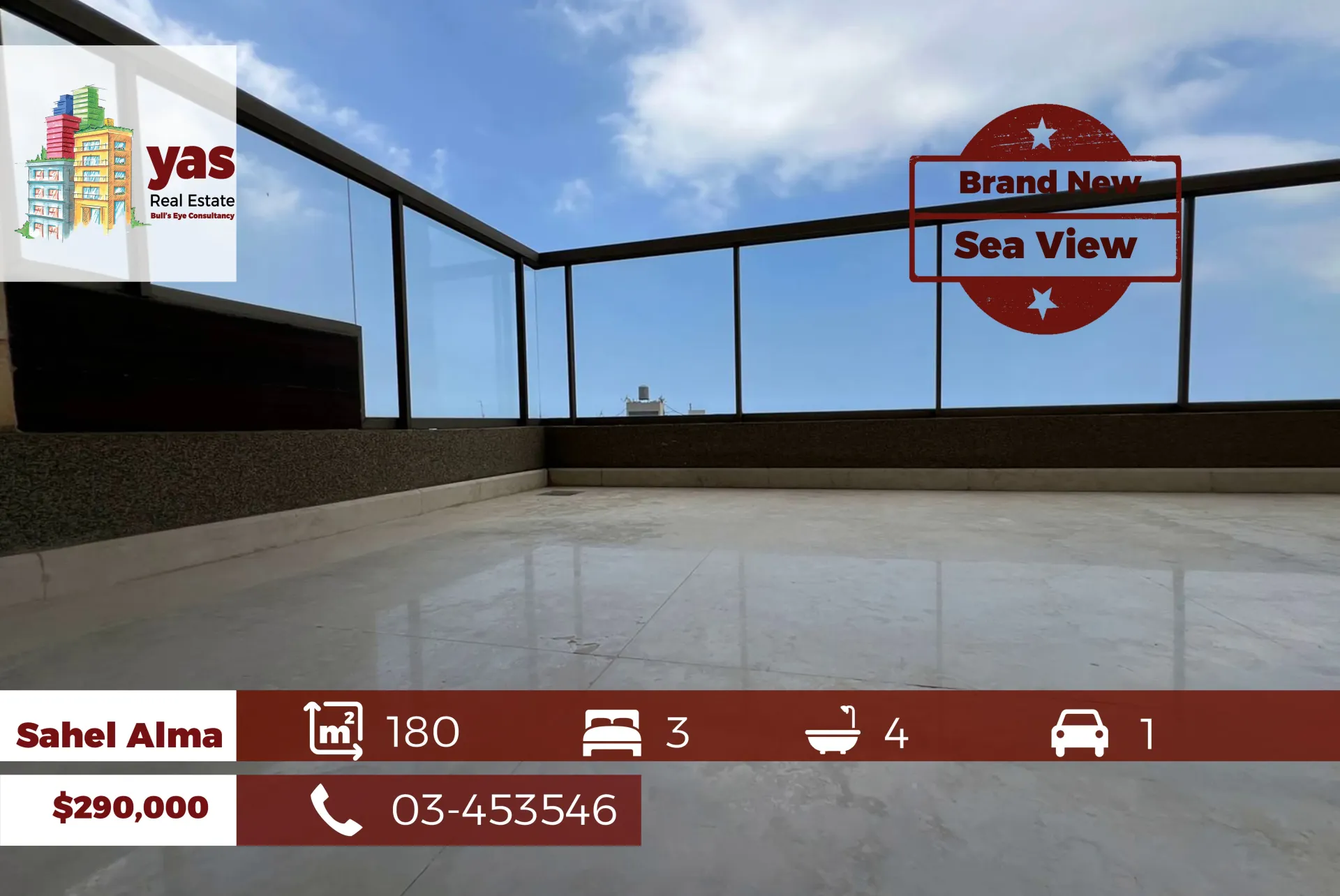 Apartment for Sale in Sahel Alma - 3 bed, 4 bath