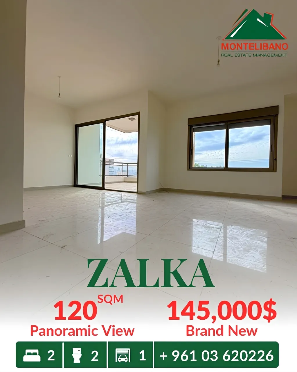 Apartment for sale in Zalqa, Lebanon - 2 bed, 2 bath