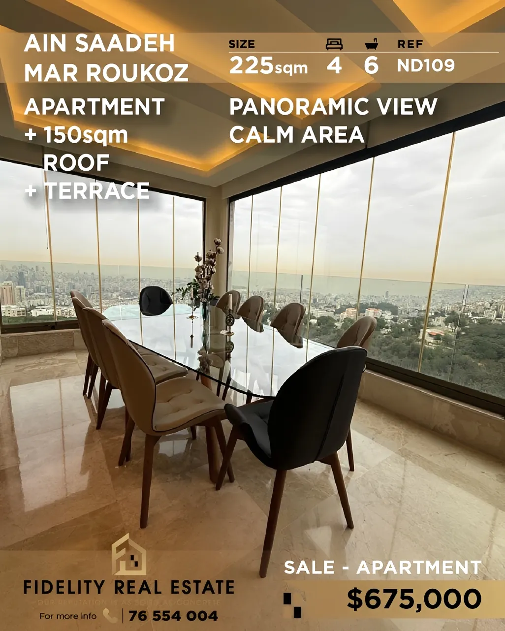 Apartment for sale in Ain Saadeh, Lebanon - 4 bed, 6 bath