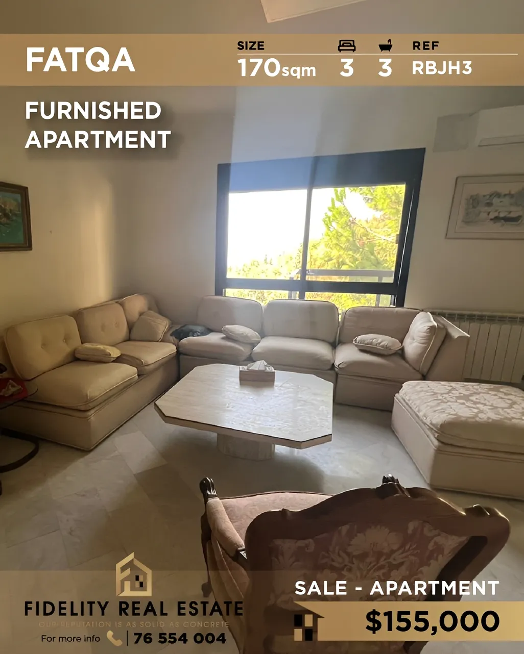 Apartment for sale in Fatqa, Lebanon - 3 bed, 3 bath