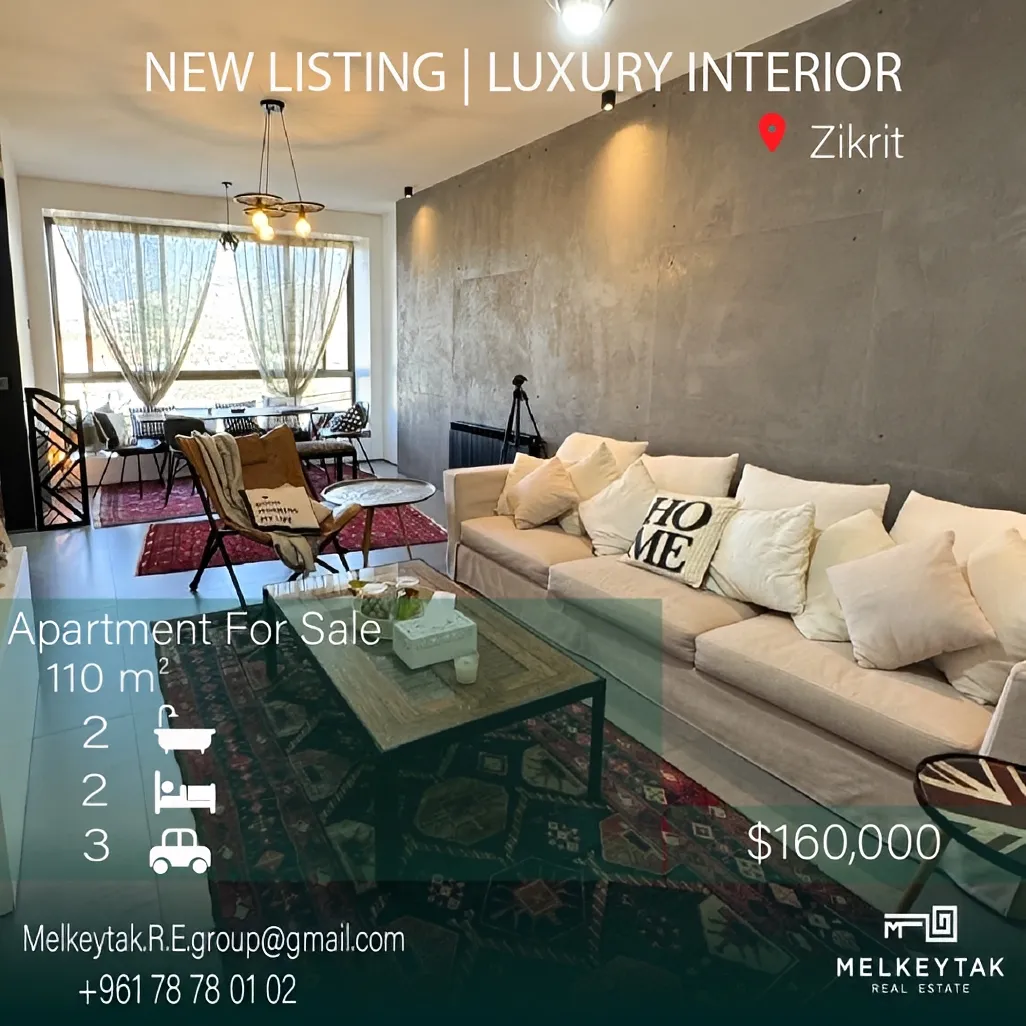 Apartment for sale in Zikrit, Lebanon - 2 bed, 2 bath