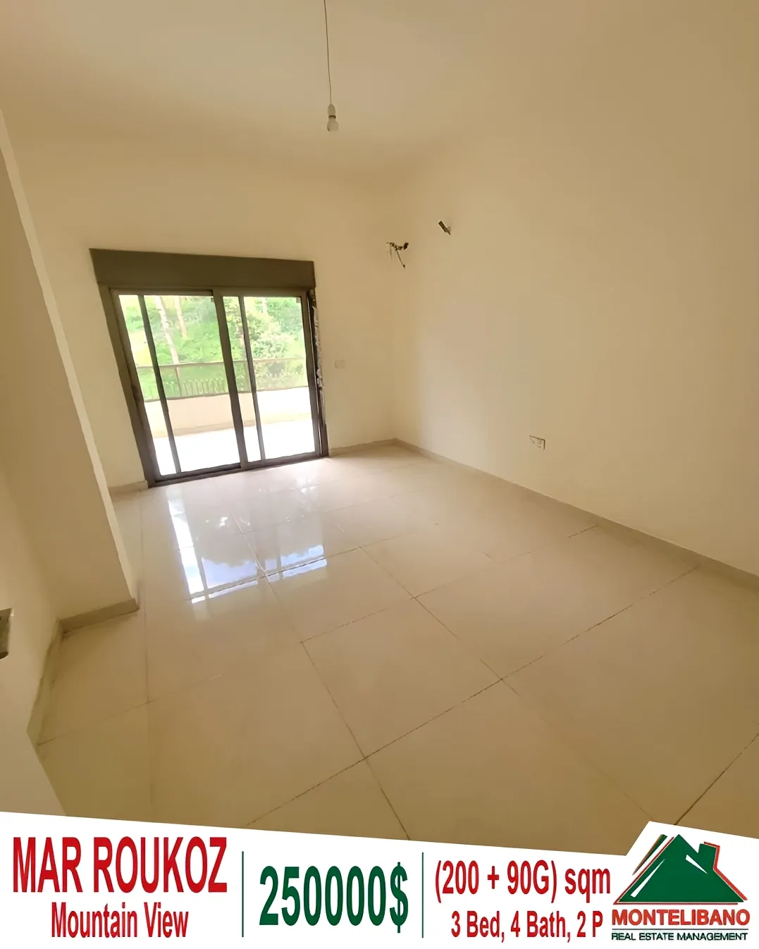 Apartment for sale in Mar Roukouz, Lebanon - 3 bed, 4 bath