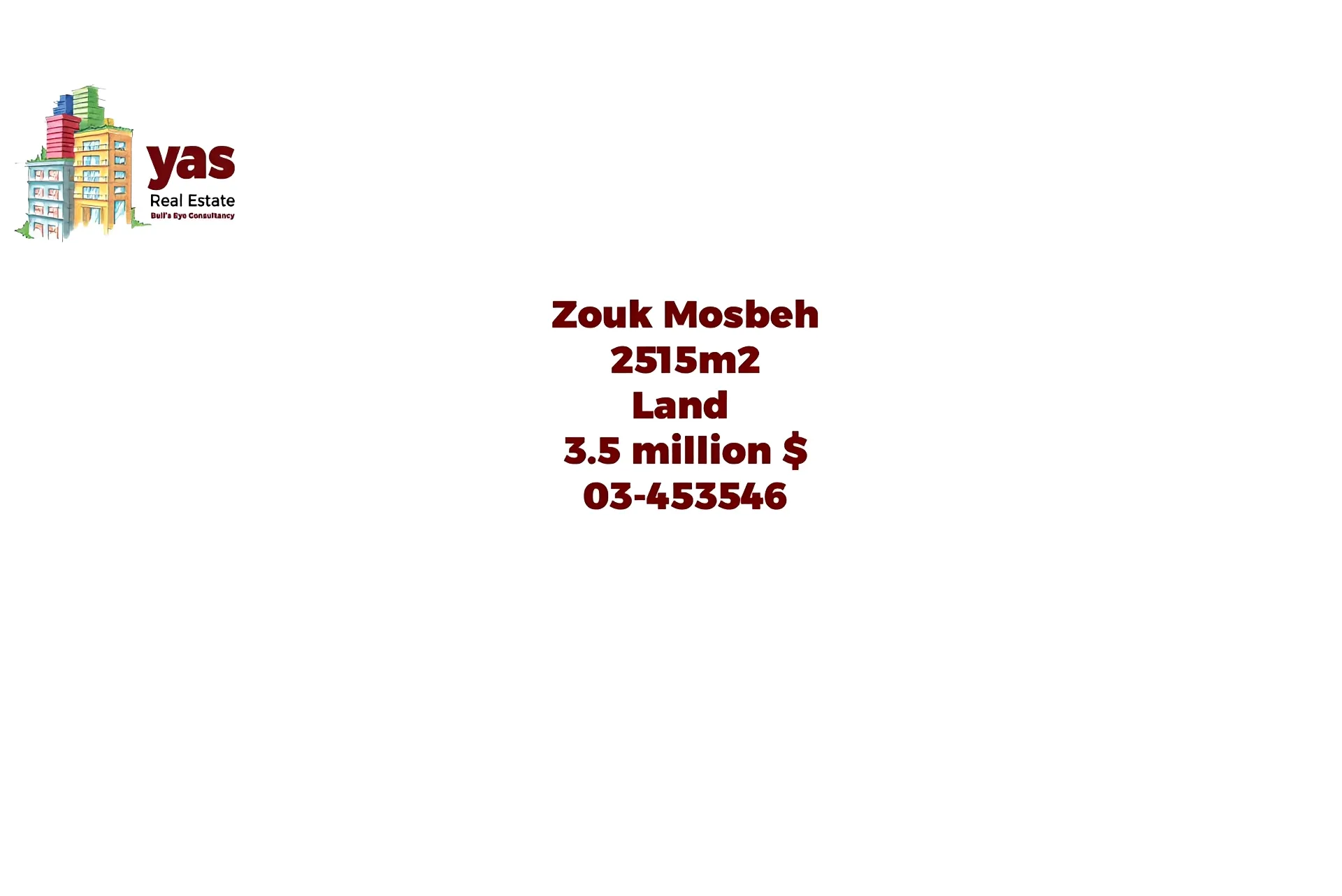 Land for Sale in Zouk Mosbeh