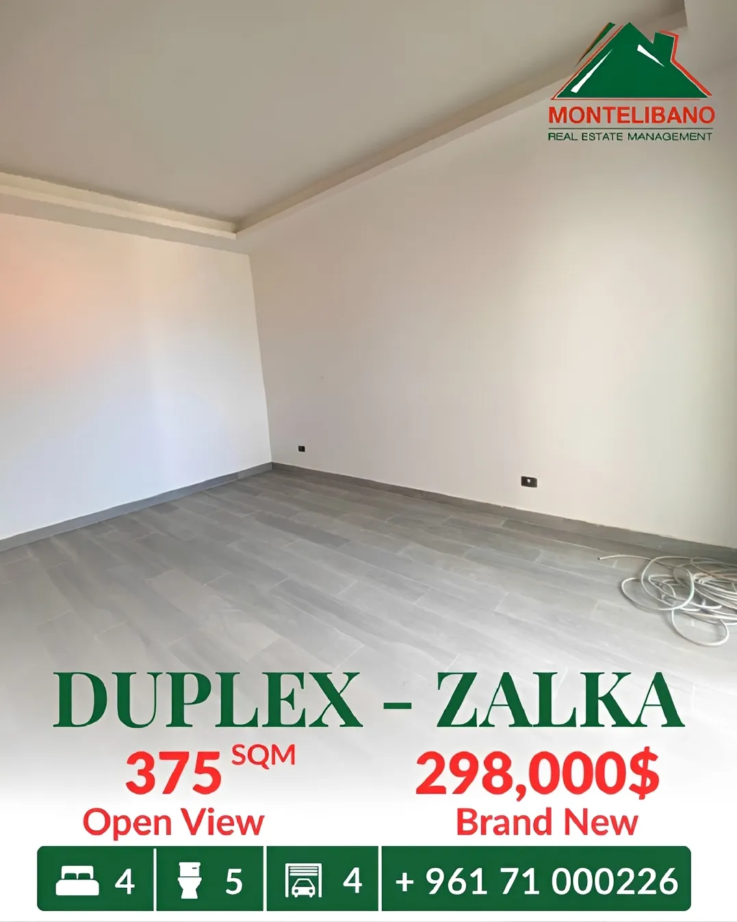 Duplex for sale in Zalqa, Lebanon