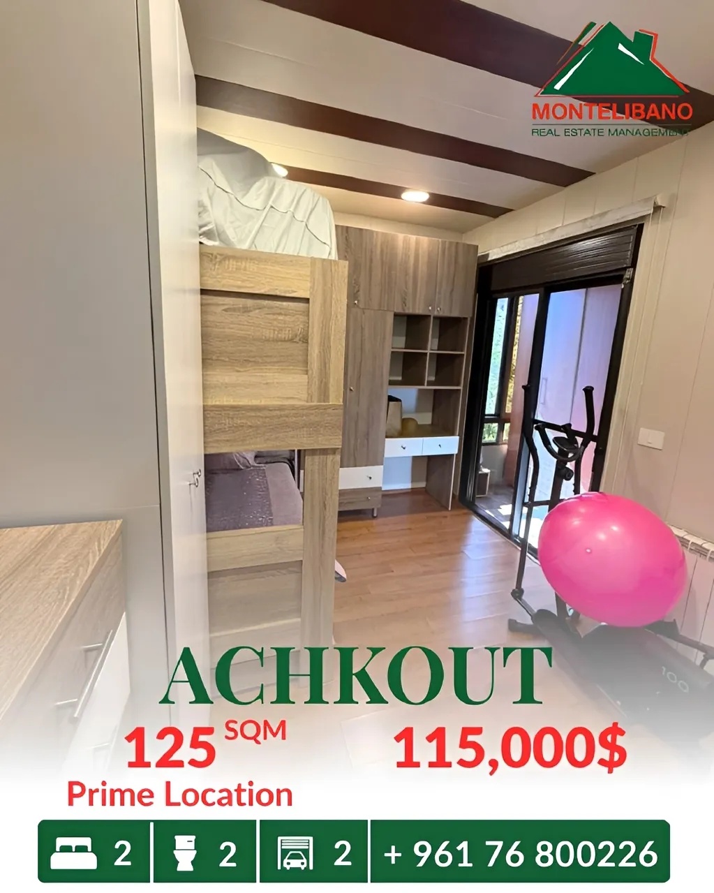 Apartment for sale in Ashqout, Lebanon