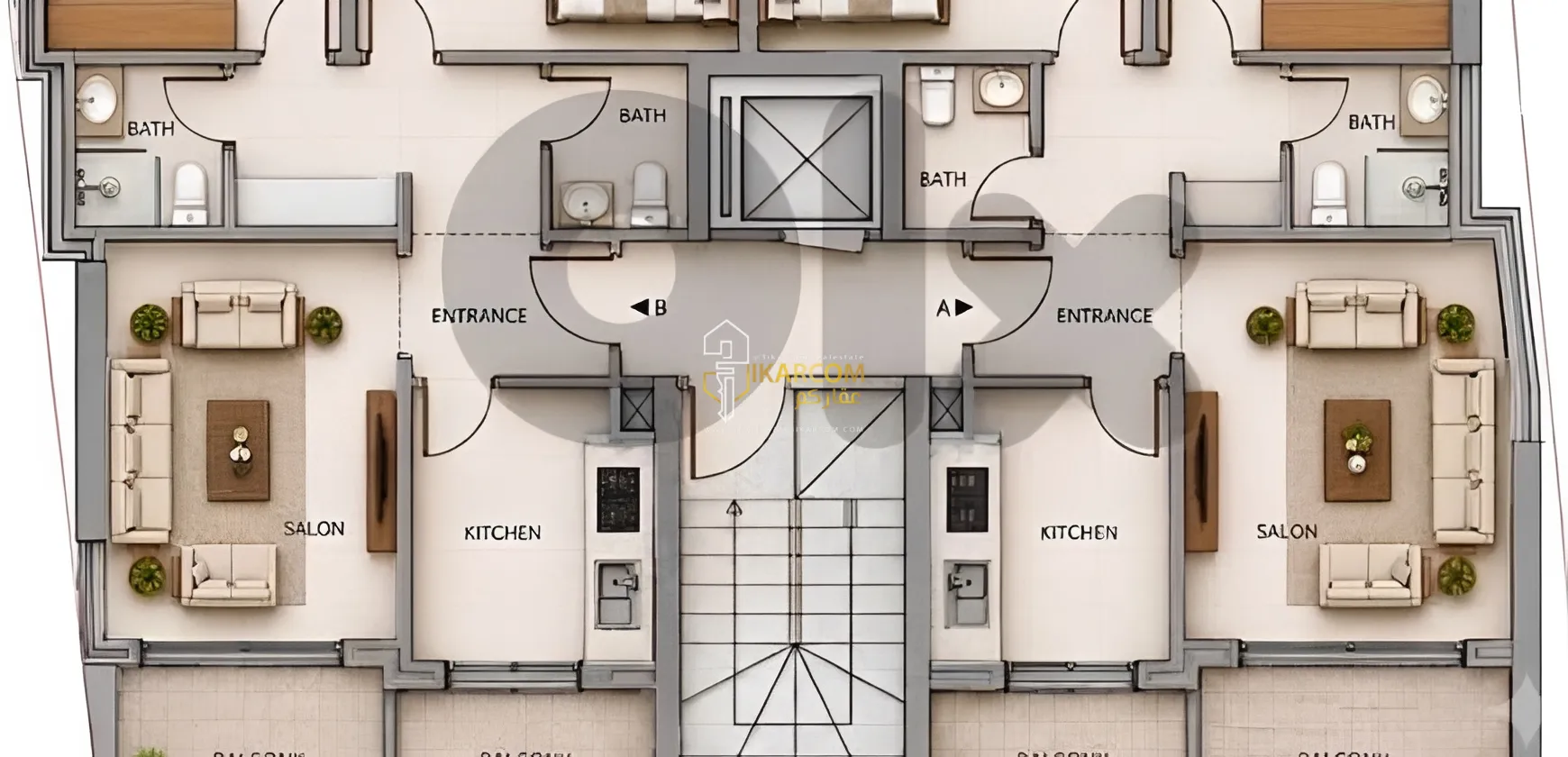 Apartment for Sale in Beirut, Lebanon - 2 bed, 2 bath