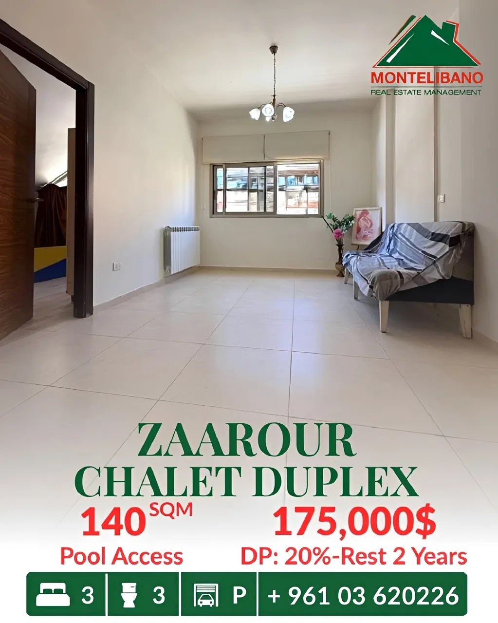 Apartment for sale in Zaarour