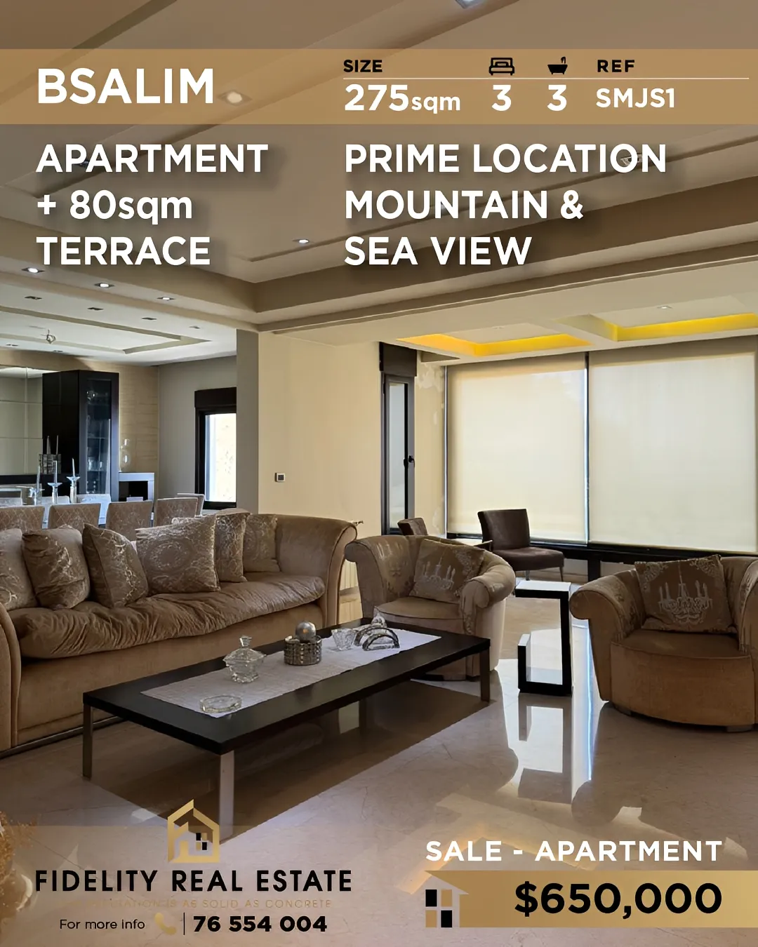 Apartment for sale in Bsalim, Lebanon - 3 bed, 4 bath