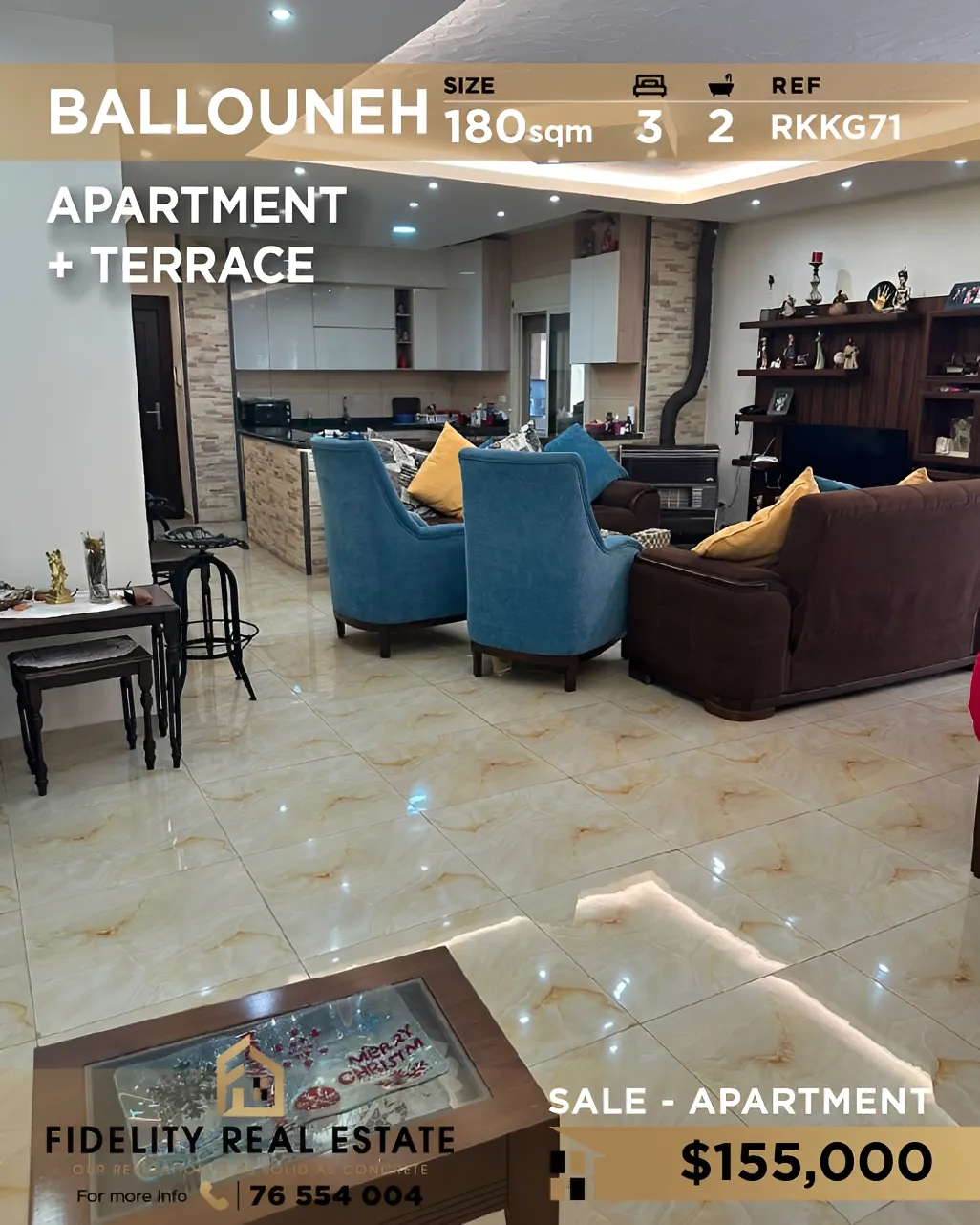 Apartment for sale in Ballouneh, Lebanon