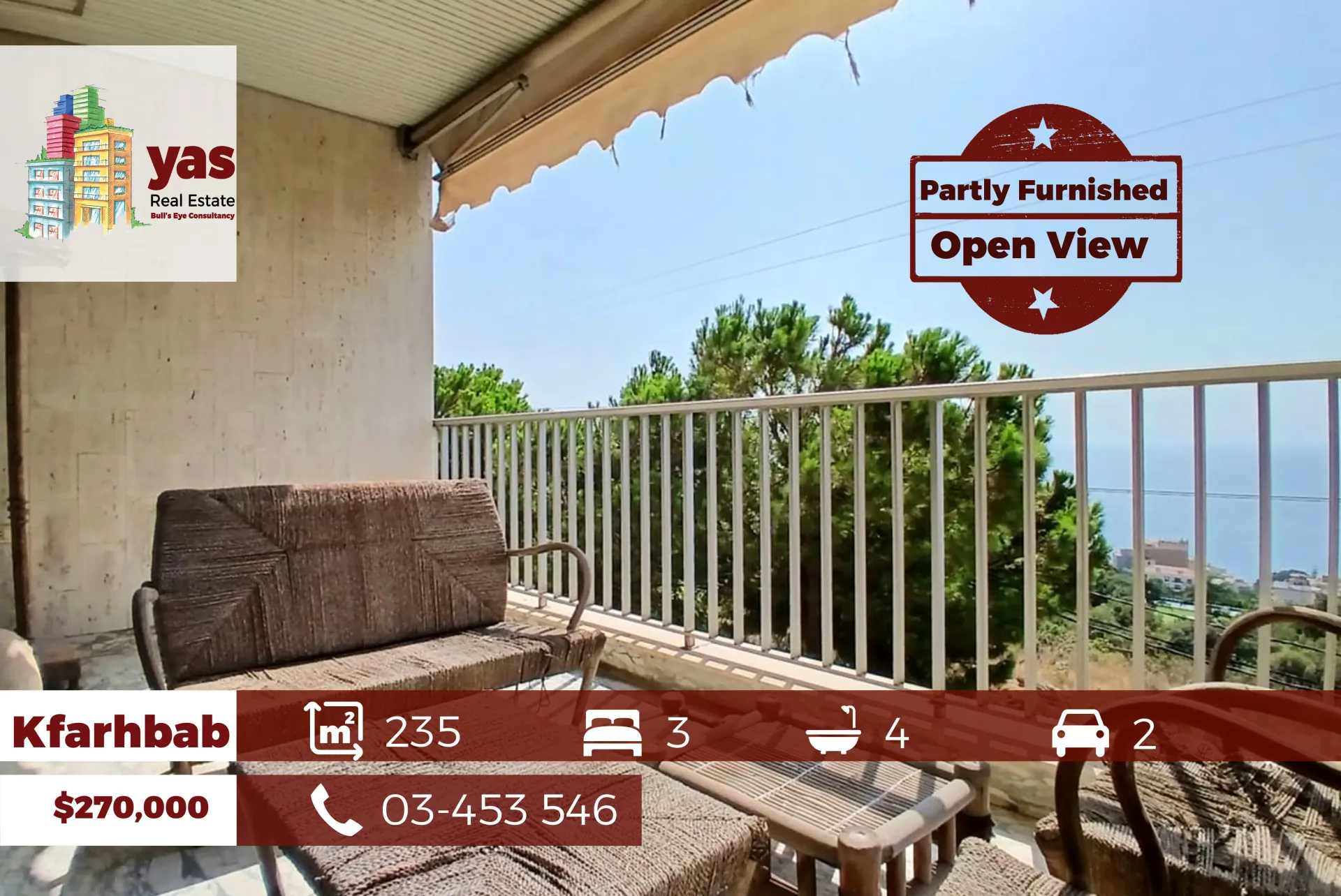 Apartment for Sale in Kfar Hbab