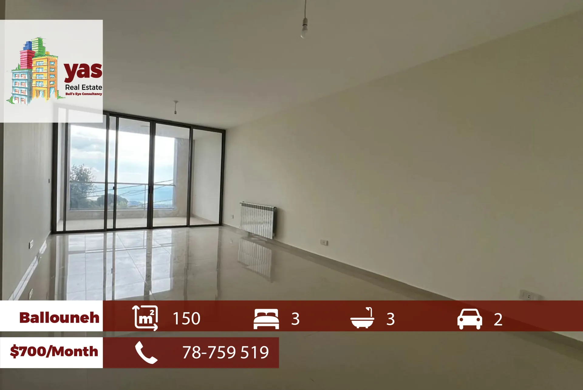 Apartment for Rent in Ballouneh