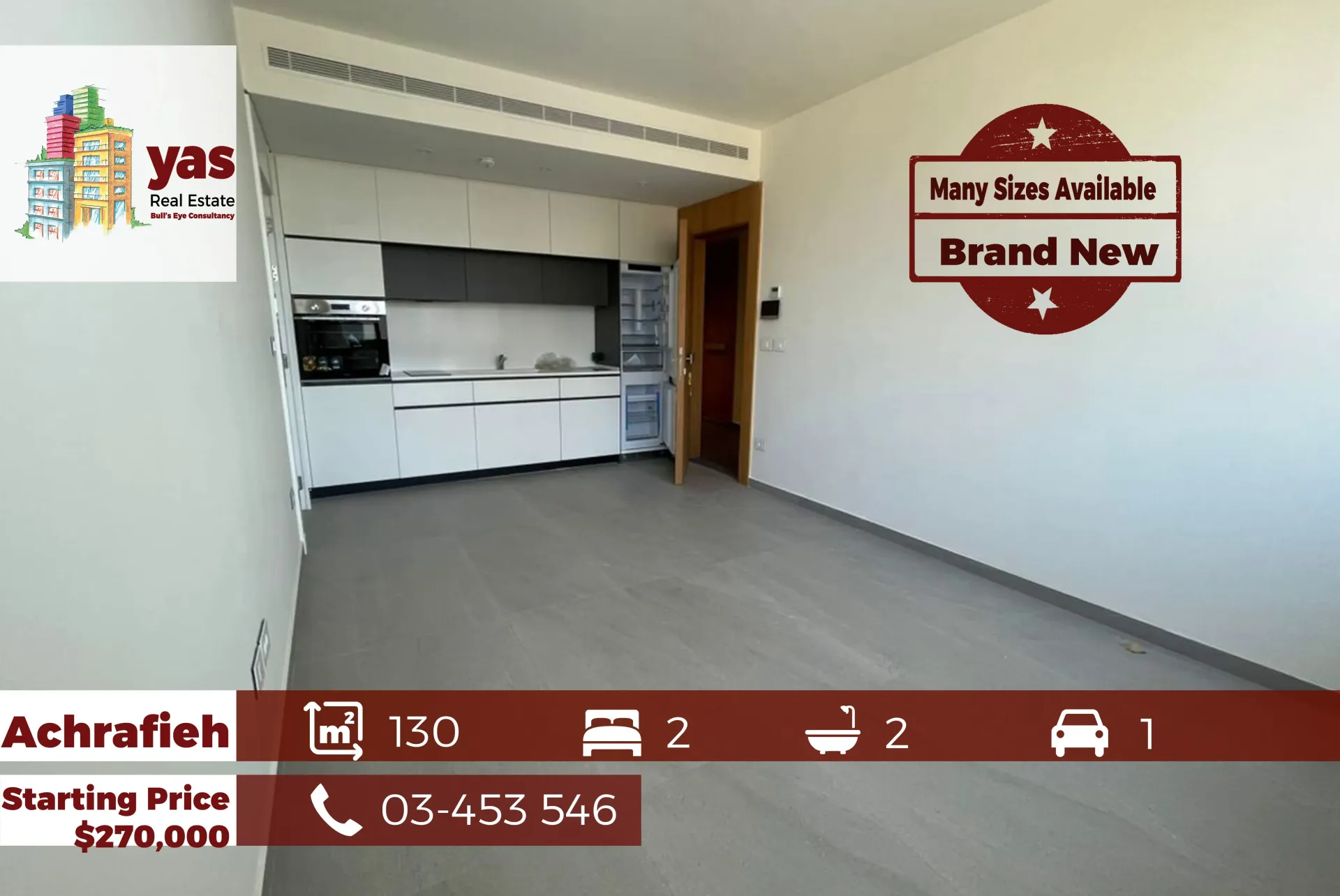 Apartment for Sale in Achrafieh - 2 bed, 2 bath