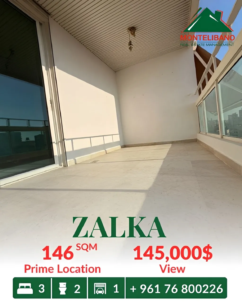 Apartment for sale in Zalqa, Lebanon - 3 bed, 2 bath