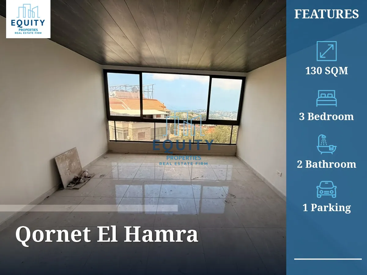 Apartment for sale in Qornet El Hamra - 3 bed, 2 bath
