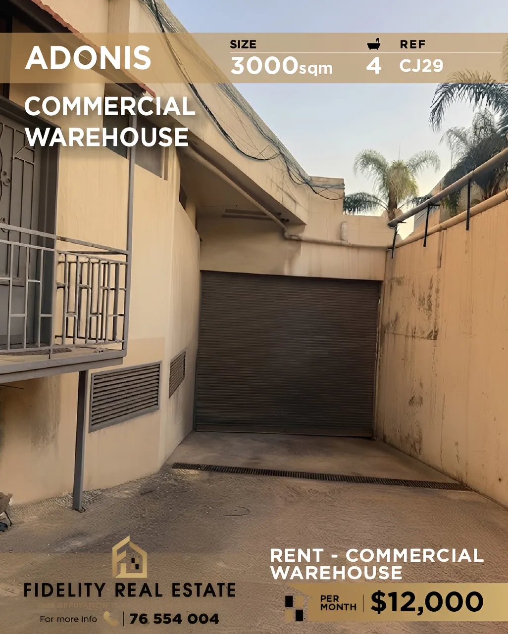 Warehouse for rent in Adonis, Lebanon