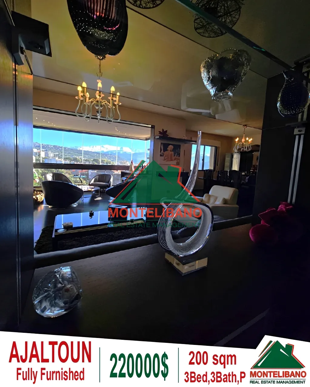Apartment for Sale in Ajaltoun, Lebanon - 3 bed, 3 bath