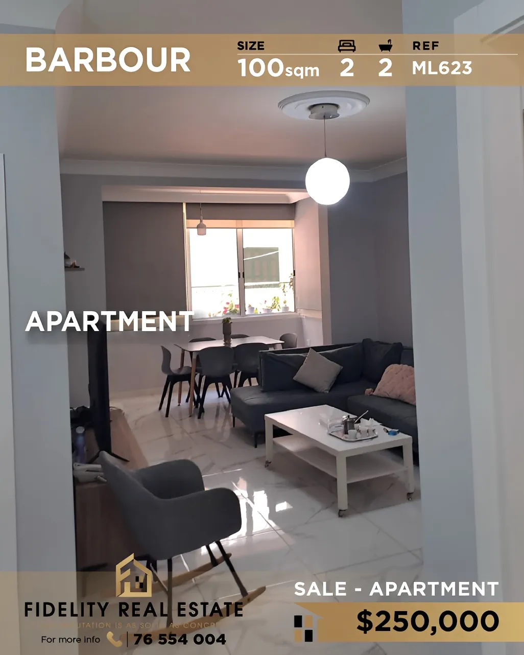 Apartment for sale in Barbour, Beirut, Lebanon - 2 bed, 2 bath