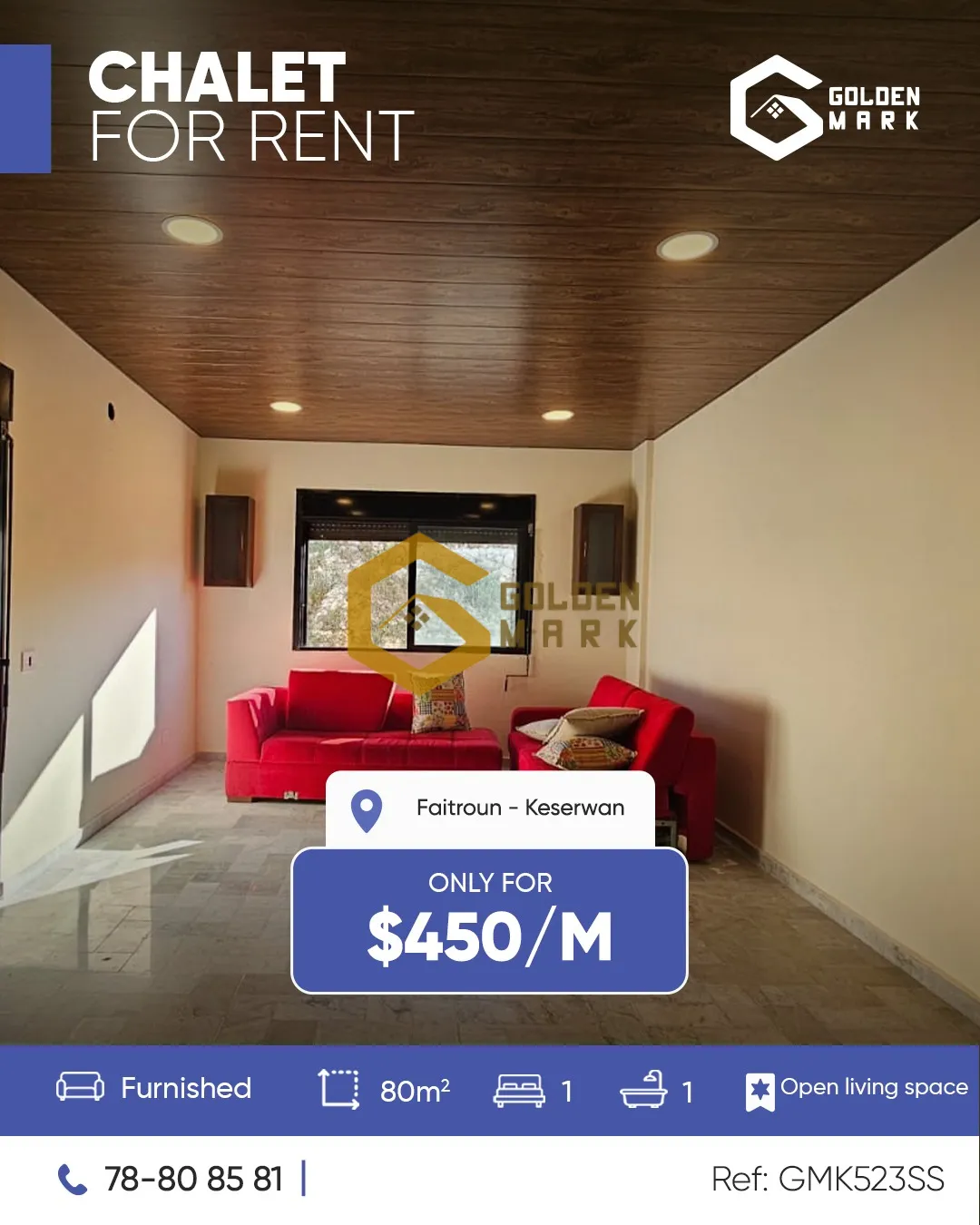 Chalet for Rent in Faitroun