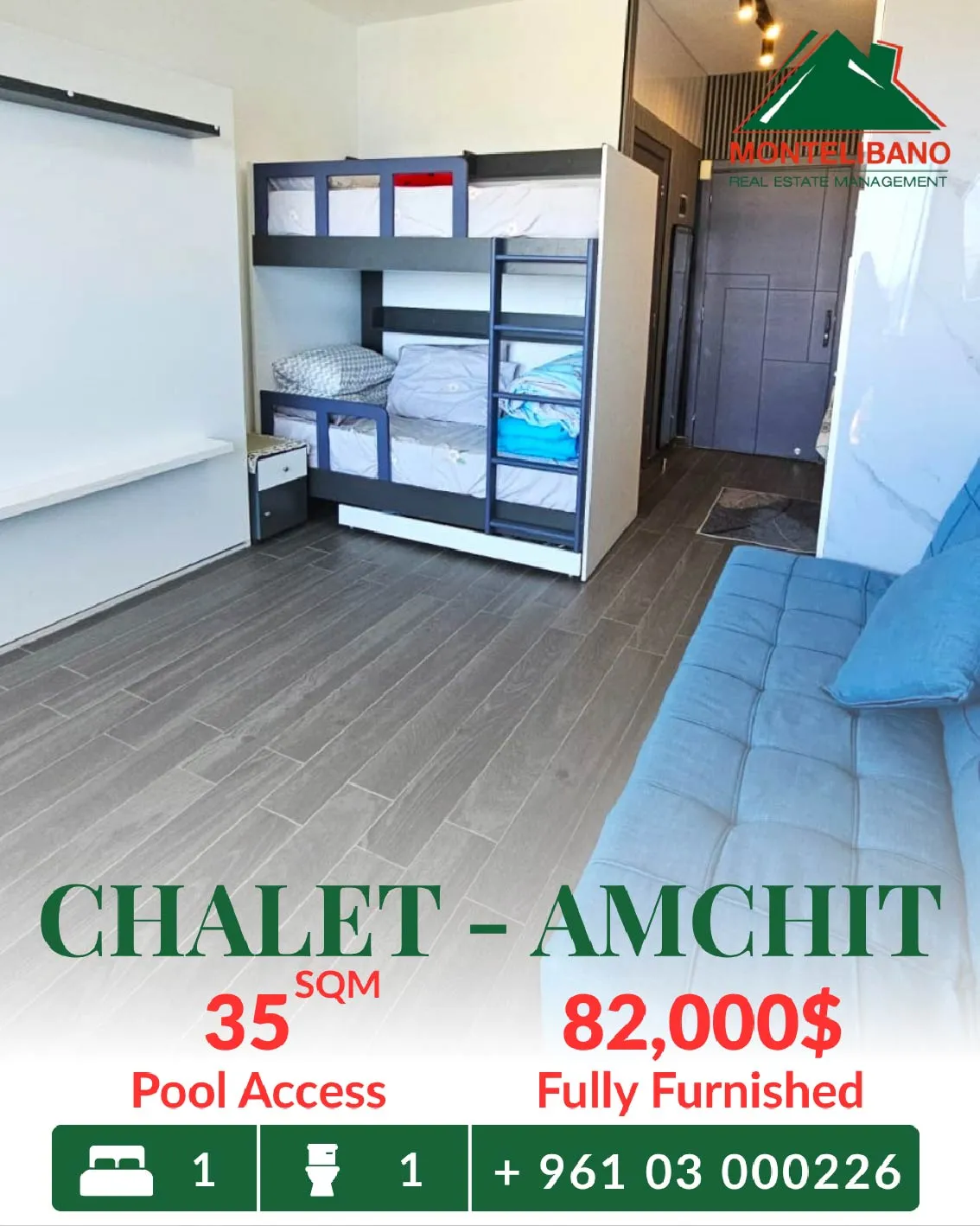 Chalet for sale in Aamchit, Lebanon